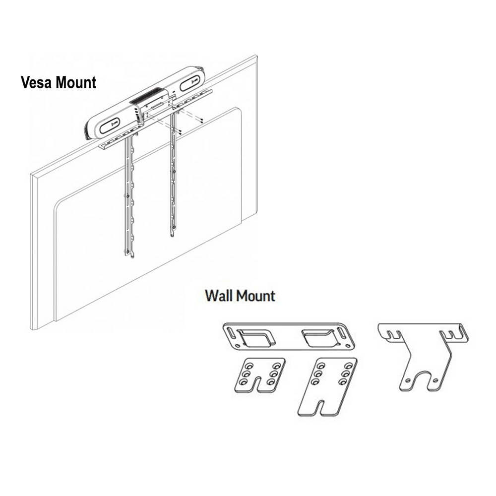 Poly Wall mount kit t.b.v. Poly Studio X30 221586719001 Emsy Hardware